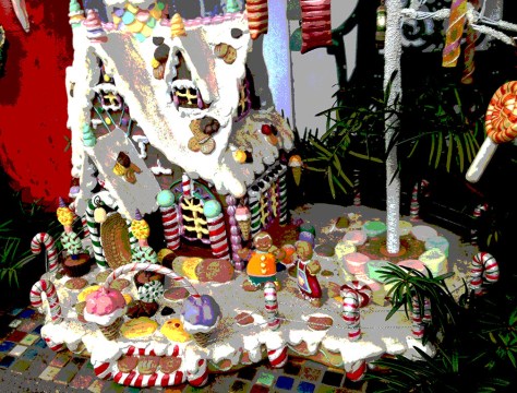 plastic ginger bread house