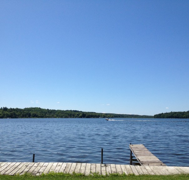 blue skies calm water