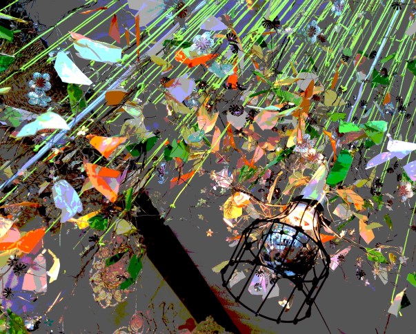 ribbons and flowers ceiling 2