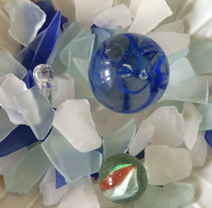 glass and marbles