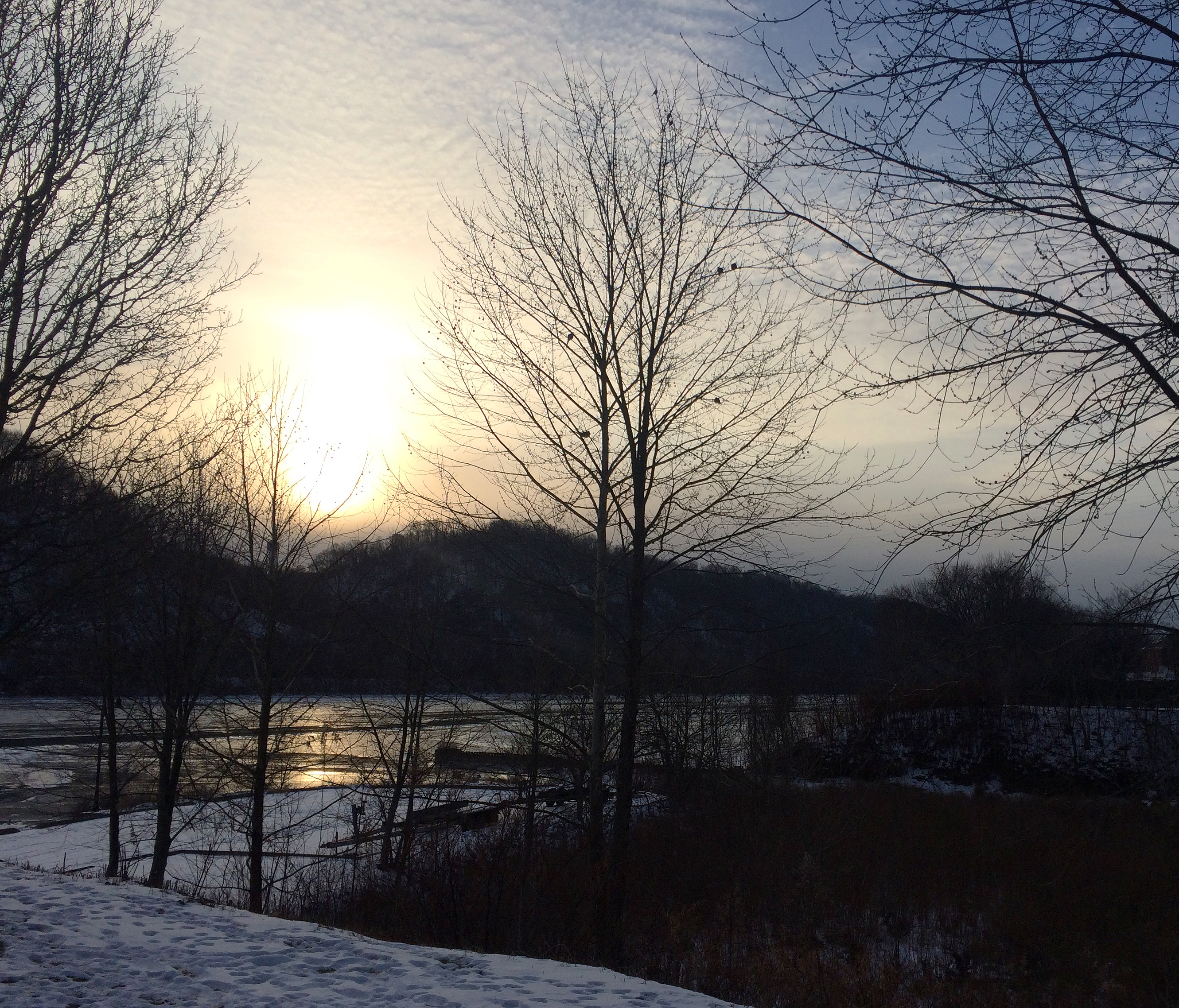 winter sky on the water