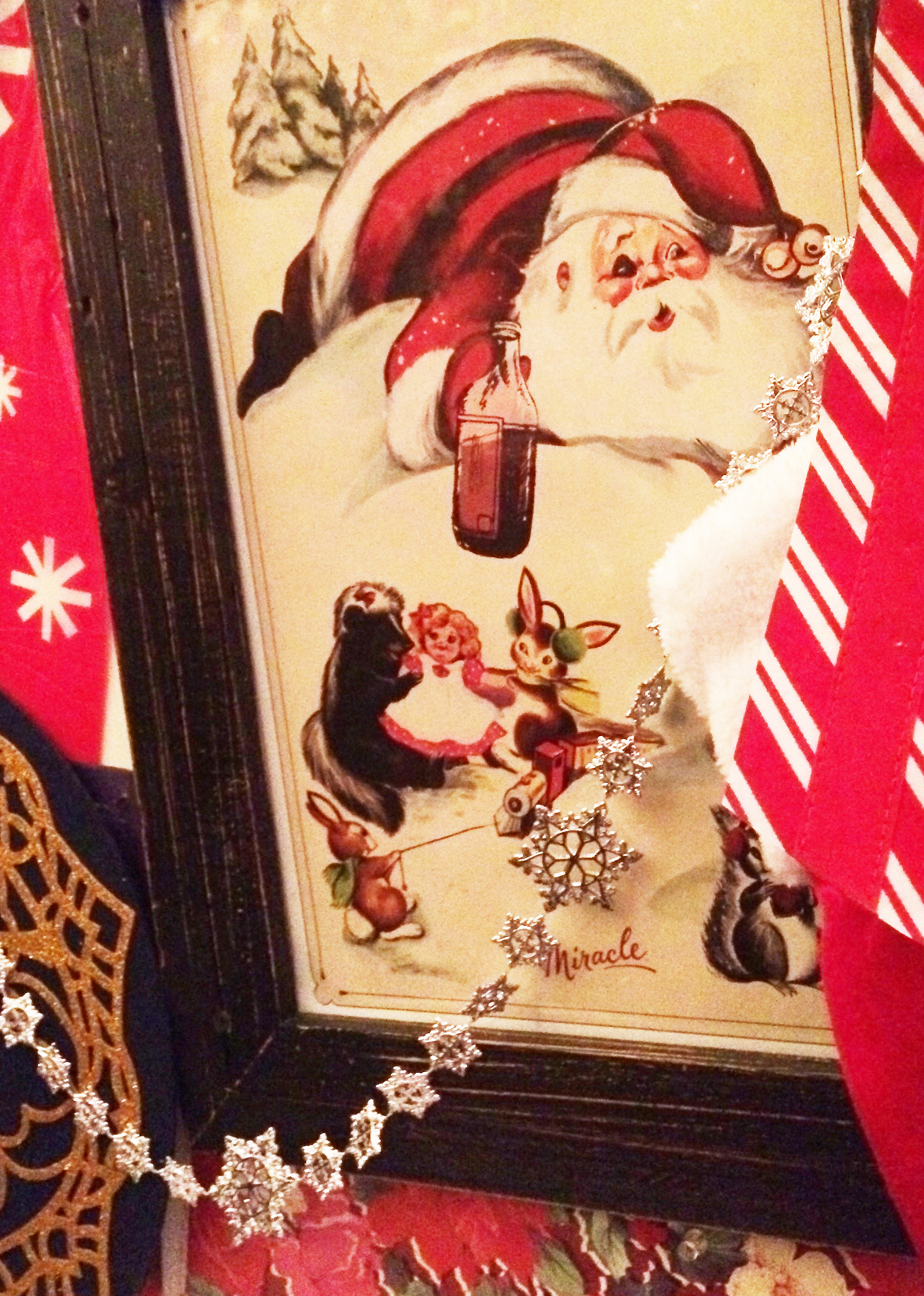 santa with a black eye