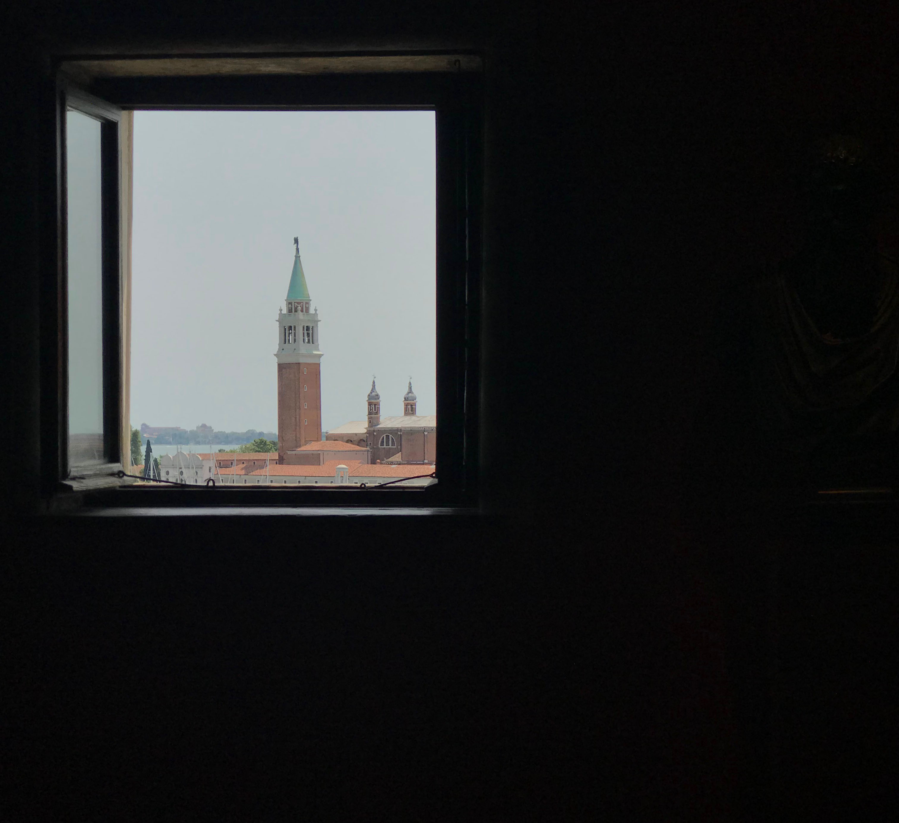 venice tower from window